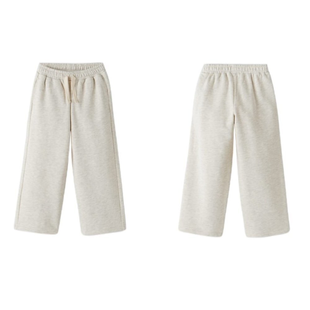 ZARA PLUSH PALAZZO PANTS ECRU | 0371/601